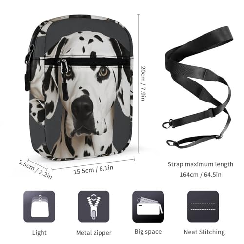 Personalized Small Crossbody Bag Water Resistant Messenger Bags Mini Dalmatian Printing SlingBag For Men Women2