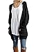 Produktbild CNFIO Pullover Damen Strickjacke Lässig Casual Cardigan Langarm Outwear mit Taschen Mantel Jacke Winterc