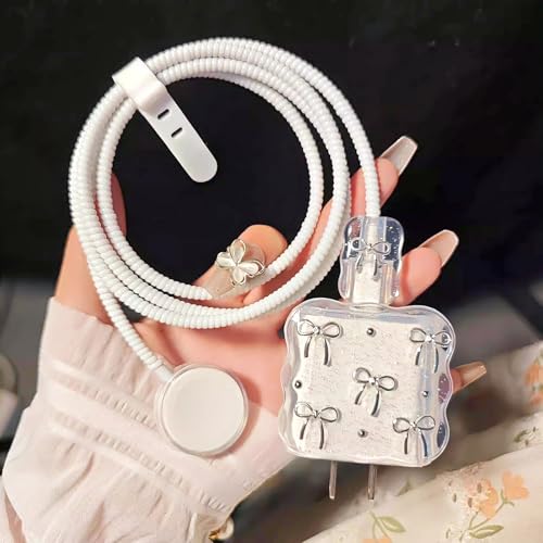 Idée cadeau accessoire de charge : protection de câble iPhone et iWatch nœud papillon - 7