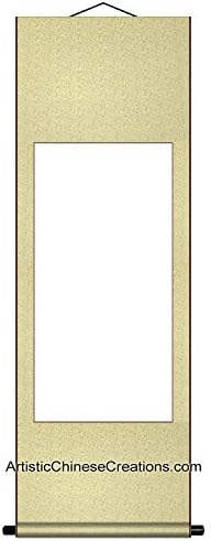 Suministros de arte chinoPergaminos de pared en blancoPergamino de pared de pintura china y caligrafía en blanco - Pergamino de pared 100% hecho a