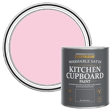 Rust-Oleum Pink Scrubbable Kitchen Cupboard Paint in Satin Finish - My Husband Said No 750ml
