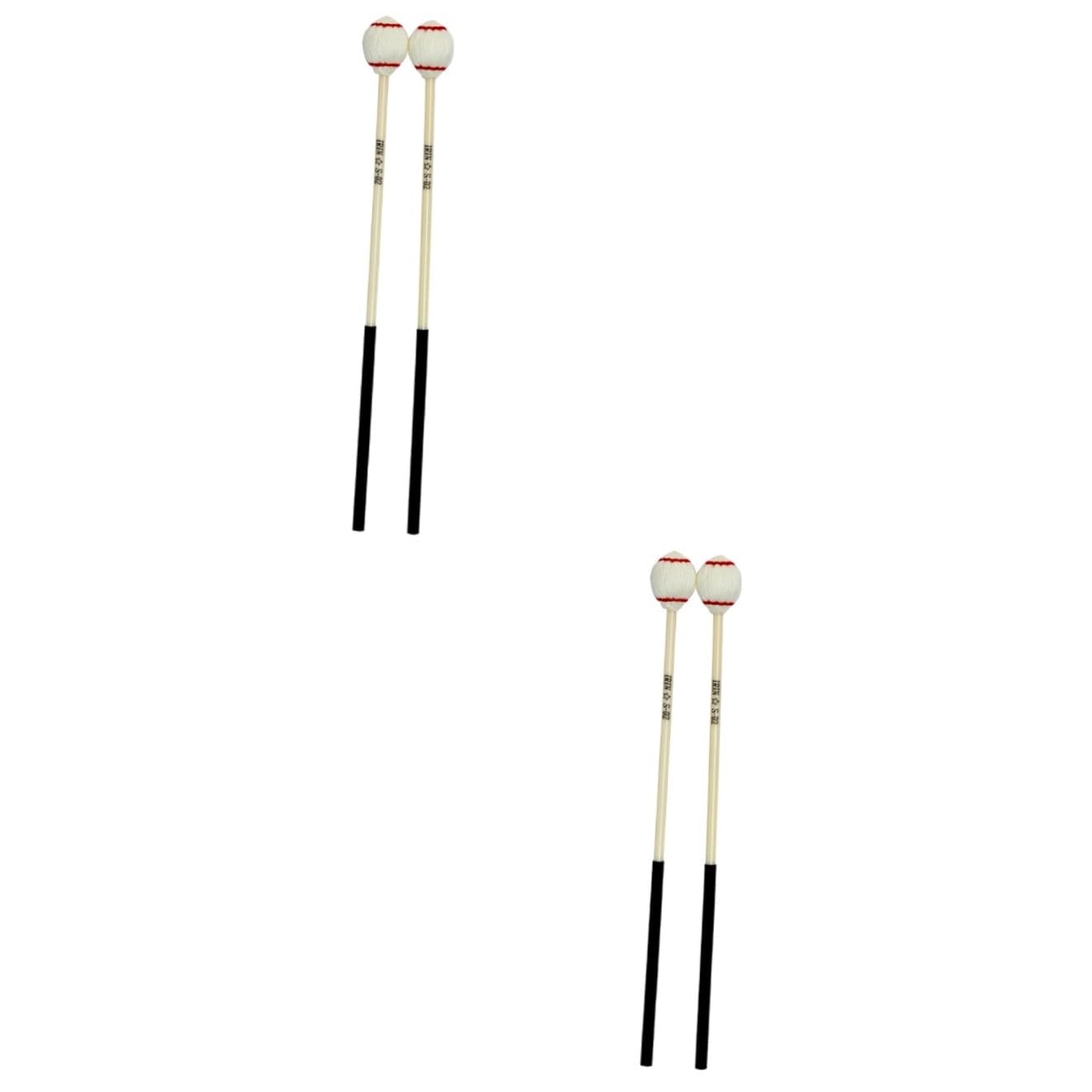 SHOWERORO 2 Pairs Drumsticks Set Leichte Percussion Schlägel Für Zunge Trommel Mehr Komfortable Robust