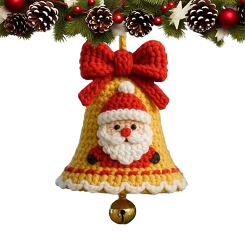Ornements d’Arbre de Noël tricotés en crochet pour décoration de fête et fenêtre