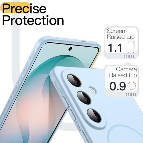 Image of JETech Slim Cover Case for Samsung Galaxy S26, Compatible with MagSafe, Anti-Slip Grip & Full Camera Lens Protection, Soft TPU Protective Phone Cover, Shockproof (Sky Blue)