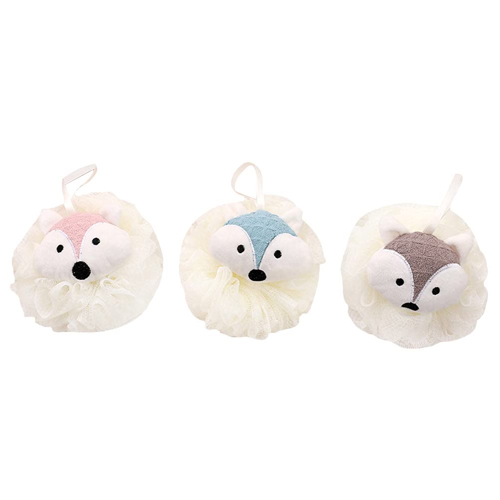 3PCS Lovely Bath Ball Bathroom Bath Flower Soft Cute Shower Ball Home Bath Ball for