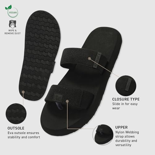 Image of Neeman's Commute Sandals for Men & Women | Adjustable Dual Strap Sandals | Cushioned Footbed | Ergonomic Comfort Sandals | Lightweight Everyday Casual Footwear