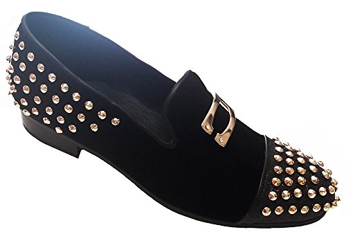 Mocasines de piel para oficina y eventos casuales en color negro talla 41