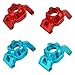 Metal Front & Rear Steering Knuckles Carrier Steering Hub Carriers Upgrade Parts for Tamiya TT-02B TT02B 1/10 RC Drift Car(Set Blue)