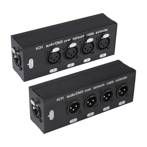 Rallonge audio XLR vers Ethernet 4 canaux RJ45 avec châssis en aluminium pour la scène
