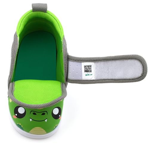ikiki Squeaky Shoes for Toddlers/Little Kids (Fierce Dragon, Green, Size 9) - Thumbnail 4