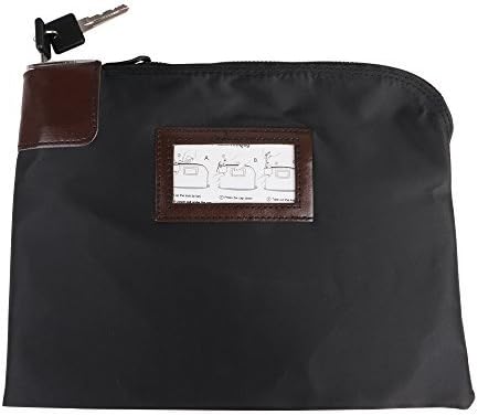 Locking Security Money Bag, Cash Bag, 10.82 X 8.2 X 1.38-Inch, Black