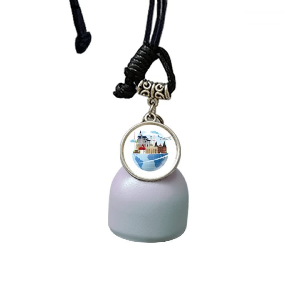 Alemania Plane Wind Chimes Bell adorno colgante de coche con campana