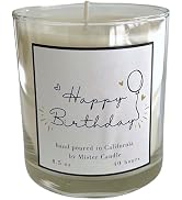 Luxury Birthday Vanilla Scented Candles (Set of 2) 8.5oz. Happy Birthday Candles Gifts for Women,...