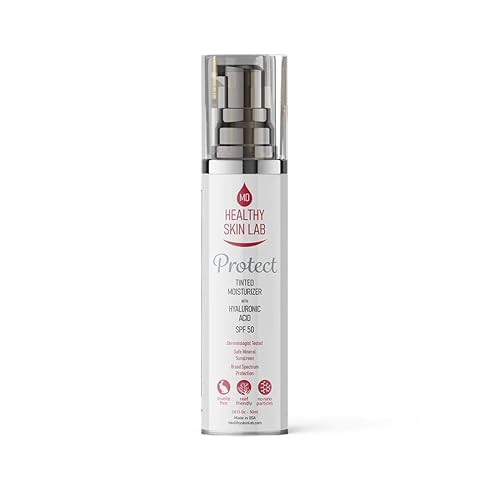 Miniatura 2 de Healthy Skin Lab Protege la crema hidratante tintada con SPF 50, protector solar tintado hidratante con ácido hialurónico para todo tipo de piel,