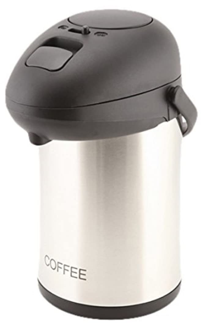 Genware NEV-V7251COFFEE Coffee Vacuum Pump Pot, Stainless Steel, Unbreakable 2.5 L