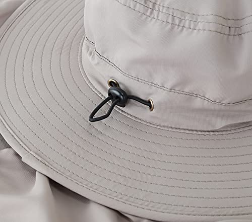 Home Prefer Mens Sun Hat With Neck Flap Quick Dry Uv Protection Caps Fishing Hat (Ash Grey) #TOP5