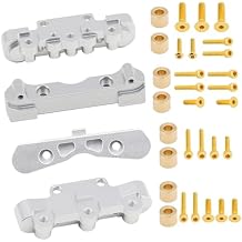 CNC 7075 Aluminum Alloy Front and Rear Lower Arm Suspension Hanger Mount Suitable for Arrma 1/7 Felony Mojave 6s BLX Upgrades Part Silver