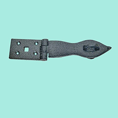 Renovators Supply Manufacturing Door Lock Latch 8.5 In. Black Wrought Iron Hasp Latch Garage Barn Door Lock With Mounting Hardware #TOP1