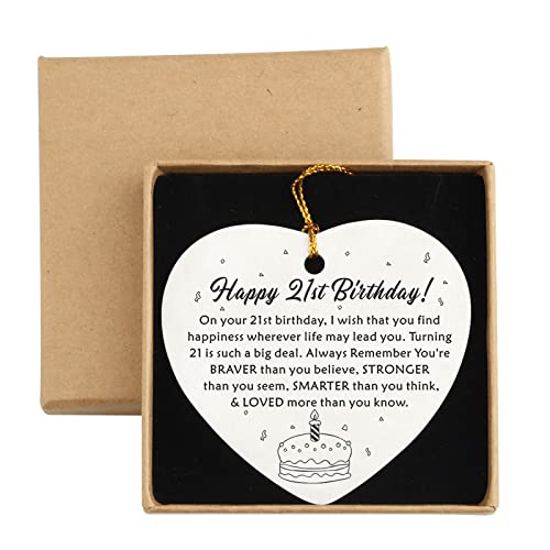 Cadeaux d'anniversaire pour 21e anniversaire - Décoration souvenir pour 21e anniversaire - Cadeau d'anniversaire pour lui et elle - Cadeau d'anniversaire de 21 ans Cover