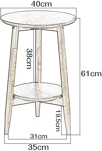 Table basse de canapé bois massif petite table ronde bout d'appoint