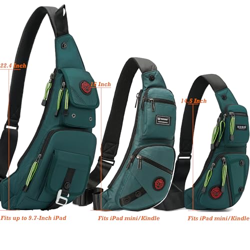 Image of NICGID Sling Bag Chest Shoulder Backpack Crossbody Bags for Men Women, Dark Green-1, Traditional Backpacks