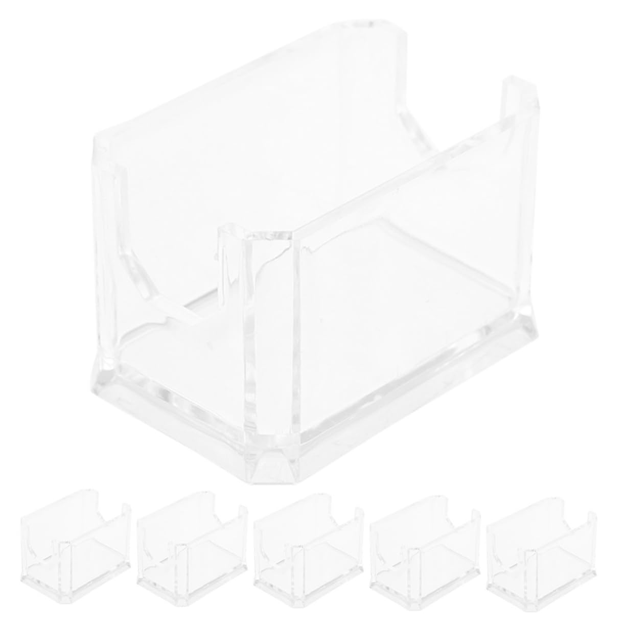 GRIRIW 6pcs Acrylic Tea Bag Holder Organizer Teabag Box Desktop Storage Box Sugar Bag Holder Coffee Tea Packet