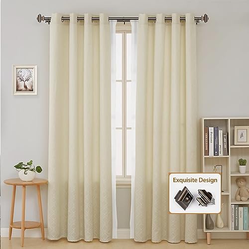 KAMANINA 1 Inch Double Curtain Rods 72 to 144 Inches (6-12 Feet) Telescoping Drapery Rod for Windows 69 to 140 Inches, Vintage Square Finials, Bronze - Image 4