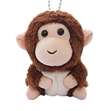 Doqeou Llavero de peluche - coleccionable portátil en el llavero | personaje de mono de peluche suave para niños - para mochila, bolso, funda para teléfono móvil, familia, amigos, niños, niñas