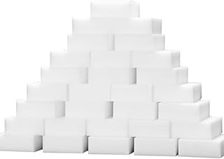 Cleaning Sponge (100 Pack), Eraser Extra Thick and Long Lasting Melamine Sponges in Bulk - Multi Surface Power Scrubber Foam Cleaning Pads - Bathtub, Floor, Baseboard, Bathroom, Wall Cleaner