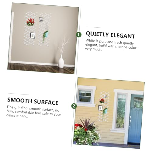 Treillis Mural Blanc à Surface Lisse sans Aspérités pour Plantes Grimpantes - 8