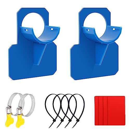 Soportes para Tubos de Piscina 2 Piezas,RUNEAY 30 37mm Soportes de Manguera para Piscinas,Protección Contra Torceduras,para Intex y Bestway Accesorios Piscina,Azul