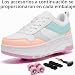 Imagen de ANEFUN Niños Niñas Zapatos con Ruedas Patines Niños Patines Zapatos con 4 Ruedas Extraíbles