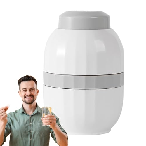 Cortador de astillas – Cortacomprimidos portátil con soporte integrado – Cortador de pastillas para mitad o cuartos ideal para casa, viajes, actividades diarias de adultos, ancianos y niños