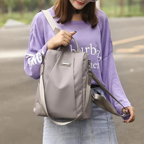 Mochila Feminina Nylon Alça de Ombro Arqueado Bolsa Mulheres Morashop (Cáqui)