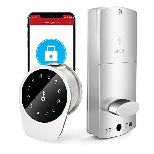 Geek Smart Lock Front Door - Keyless Entry Door Lock Deadbolt, Biometric Fingerprint and Touchscreen Works with APP Remote Control, Auto Lock for Homes/Offices/Hotels