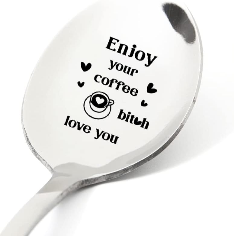 Miniatura 3 de Disfruta de tu cuchara de café, regalo para mejores amigos, novio, marido, aniversario, cumpleaños, para mejor amiga, divertidas cucharas de café