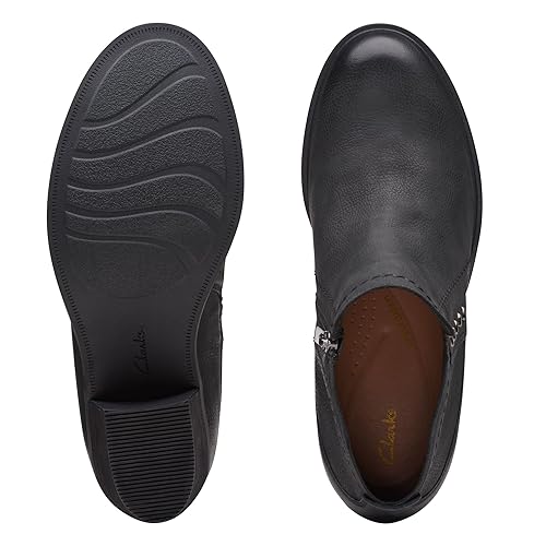 Image of Clarks 261752574050 Neva Lo Black Leat Ladies' M075