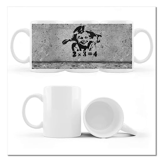 H2852Z_Cup - Taza de té con foto de Banksy Girl Freckles
