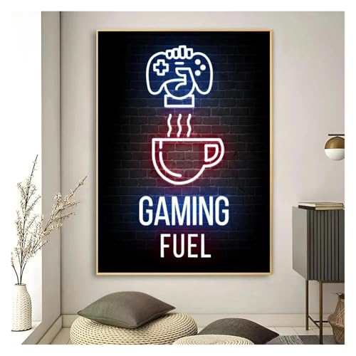 Tableau Déco Gaming Néon 40x60cm - Affiche Citations Jeu Vidéo - 2