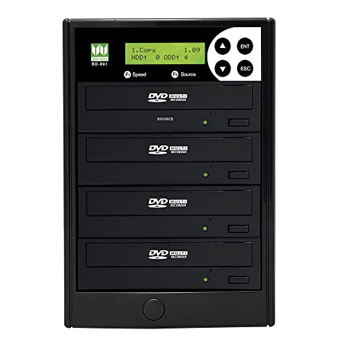 WYTRON 1 to 3 24X DVD Duplicator SATA CD DVD Burner - Standalone Copier Duplication Tower WY-S3T-DVD-BK