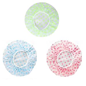 Yoezuo 3 Stück Punktmuster Duschhauben