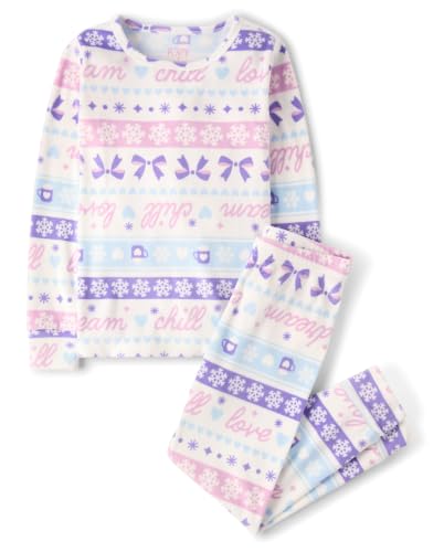 Image of The Children's Place Girls' Long Sleeve Top and Pants,2 Piece Pajama Set