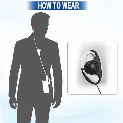 Auriculares de 2 pines con micrófono integrado y sujeción estable tipo D 6