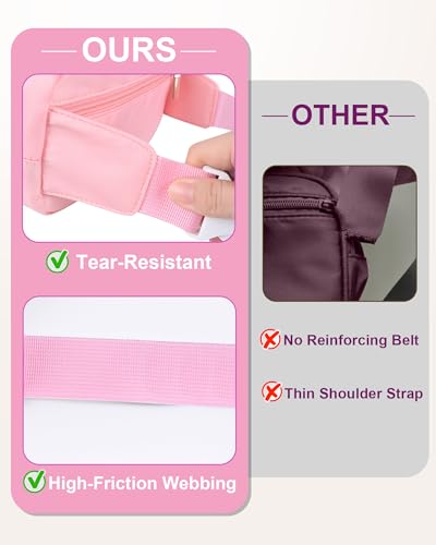 Image of Ita Bag Crossbody Small Pin Trading Bag, Fanny Pack with Clear Window for Enamel Pins, Adjustable Belt Bag for Display& Travel & Collector (Pink)