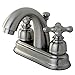 Kingston Brass FB5618AX 3-5/8-Inch in Spout Reach Restoration 4-Inch Centerset Lavatory Faucet, Brushed Nickel