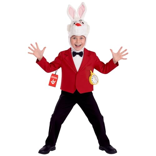 Disfraz conejito blanco divertido, talla XL para niños miniatura 1