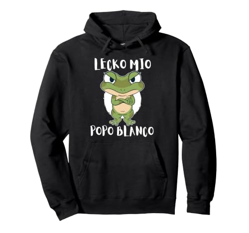 Lecko Mio Popo Blanco Moufle avec Motif Grenouille Amusante Sweat à Capuche
