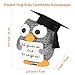 WenmthG Gestrickte Eule Positive Geschenke, Pocket Hug Eule Positive Kartoffel Ersatz, Mutmacher Geschenk, Gute Besserung Geschenk, Glücksbringer Prüfung Geschenk - Eule Puppe 1 St