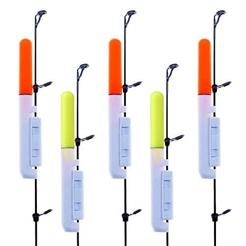Xphyr 5pcs Fishing Rod Light, Led Glow Lamp Waterproof Night Fishing Bite Alarm Glow Stick Fishing Tackle Accessories, Fishing Lights for Night Fishing