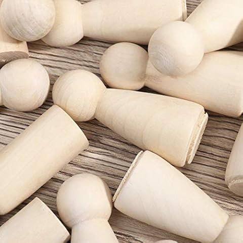 ULTNICE Muñeca de madera inacabada para manualidades Pack de 20 Cover